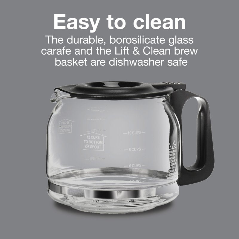 12-Cup Programmable Drip Coffee Maker with Front Fill Design