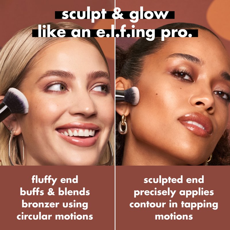 Dual-Ended Liquid Bronzer and Contour Makeup Brush