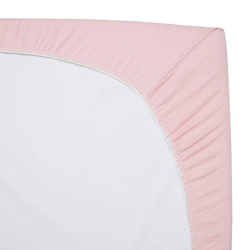 Pink Cotton Jersey Cradle Sheet - Fitted 18x36 Inches for Baby Bassinet