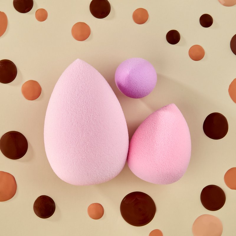 Cosmetic Sponge Trio for Flawless Makeup Application