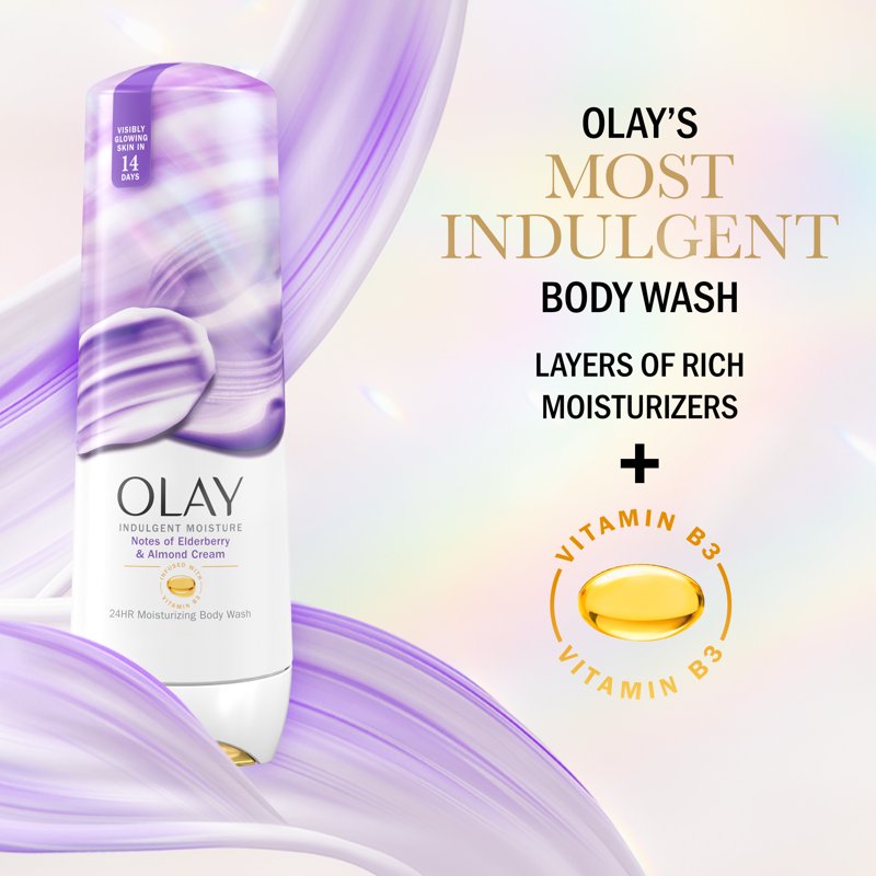 Indulgent Moisture Body Wash for Women - Elderberry & Almond Cream, 20 fl oz