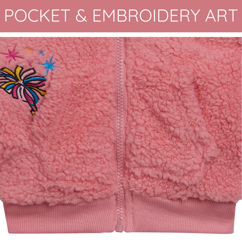 Infant Abby Cadabby Cozy Sherpa Zip-Up Hoodie - Pink, 12 Months