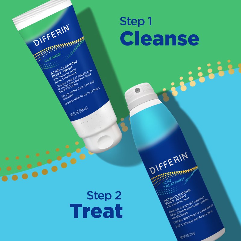 Acne Clearing Body Wash - 2% Salicylic Acid, Cream-to-Lather Cleanser, Daily Use, 10 fl oz