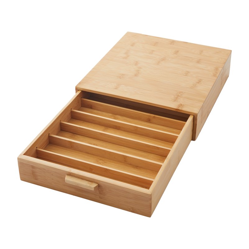 Bamboo K-Cup and Beverage Organizer - 25 Capacity, Natural