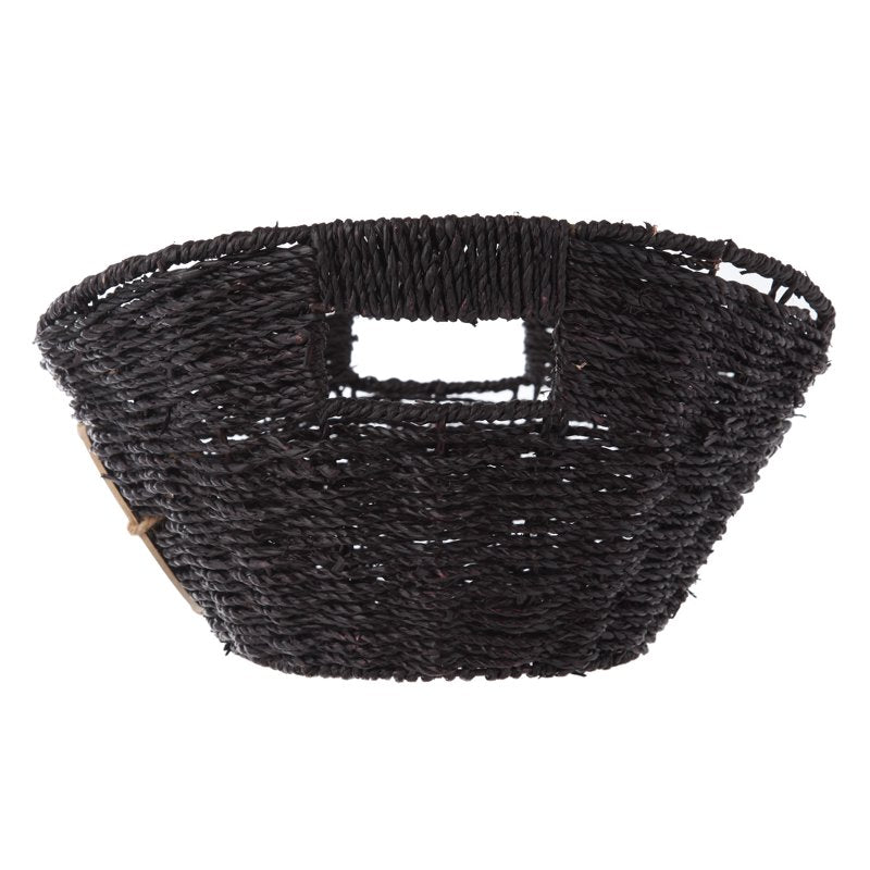 Mainstays Oval Seagrass Storage Basket with Chalkboard & Handles - Single