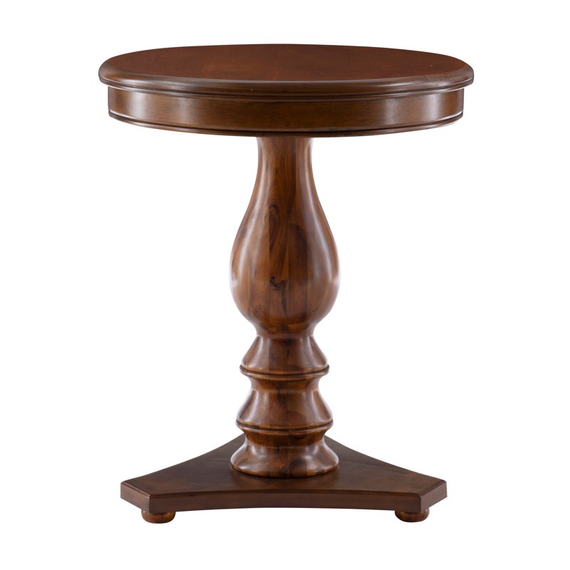 Elegant Pedestal Accent Side Table - Multiple Colors Available