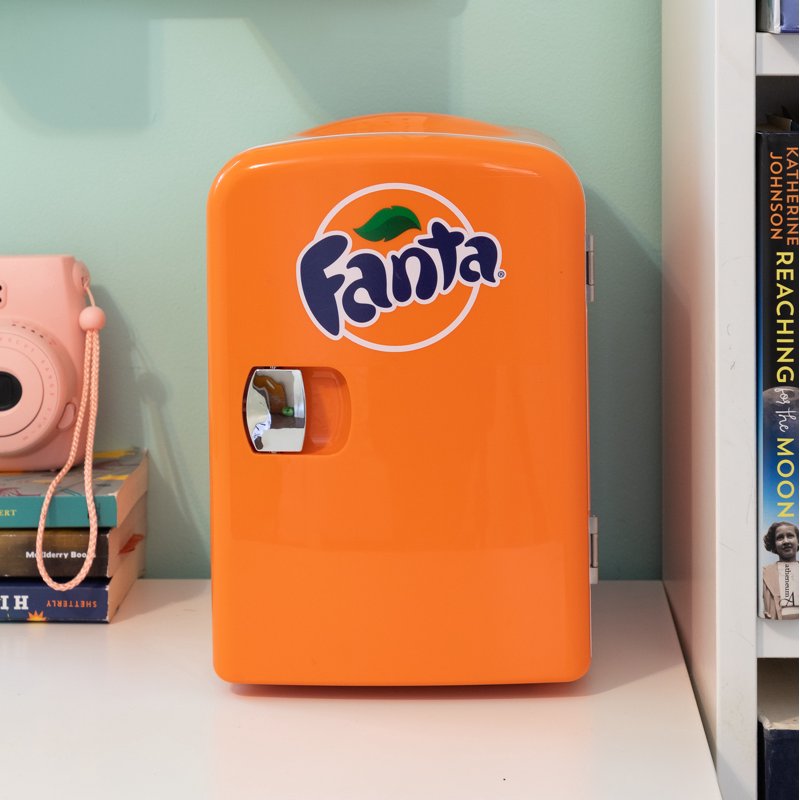 4L Mini Fridge/Warmer with Coca-Cola Graphics - Orange