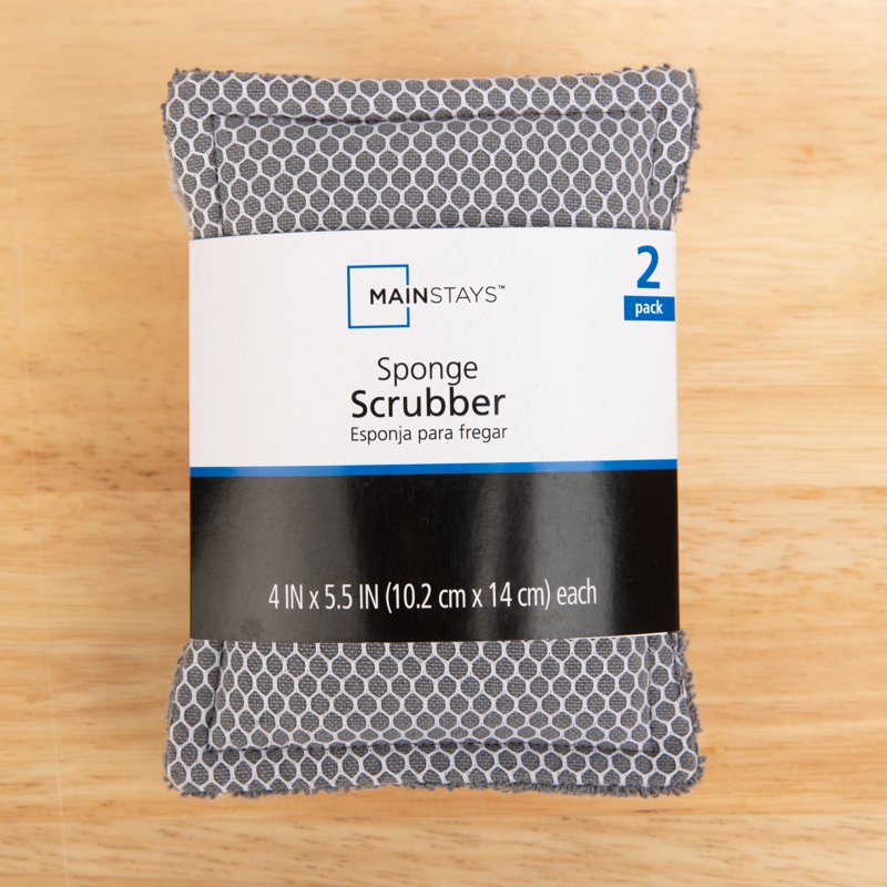 Eco-Friendly Cotton Sponge Scrubbers - 3 Pack, Gray