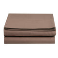 1500 Thread Count Queen Flat Sheet - Taupe - Durable Microfiber Bedding