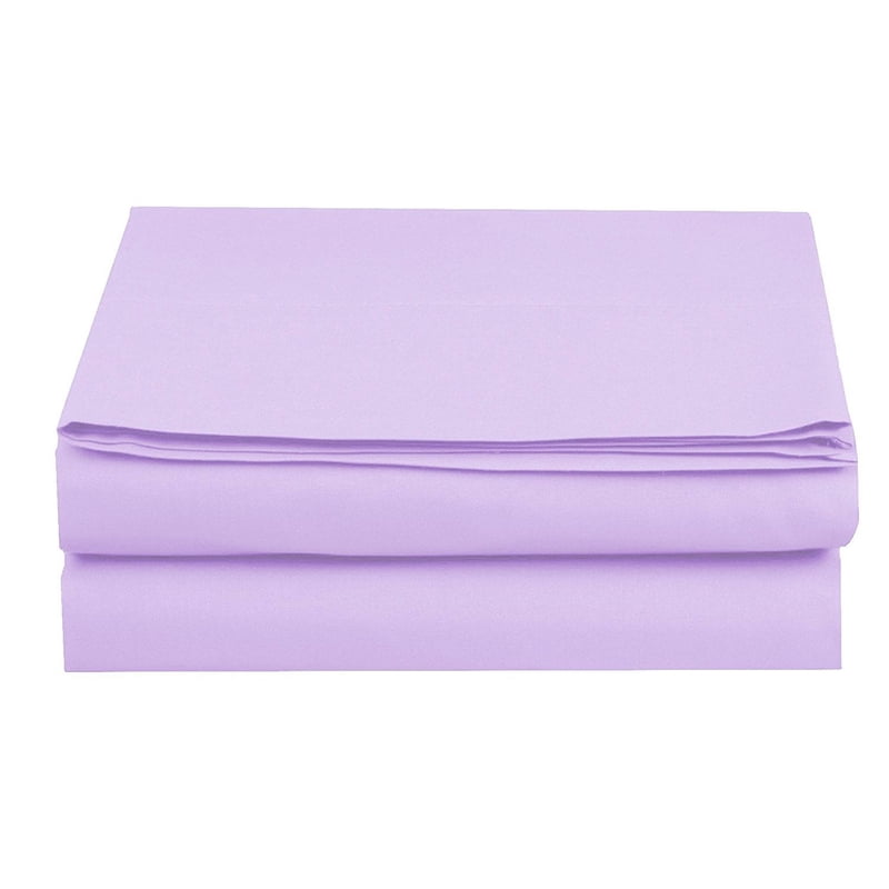 Full Lilac 1500 Thread Count Microfiber Flat Sheet - Hotel Quality Bedding