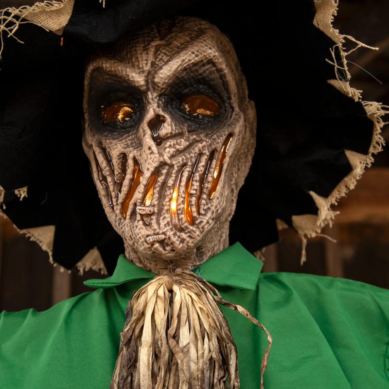 Light-Up Hanging Halloween Scarecrow Decoration - Spooky Outdoor Decor