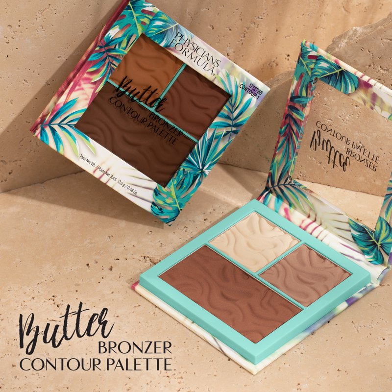 3-Shade Butter Contour Palette - Blendable Bronzer & Sculpting Makeup