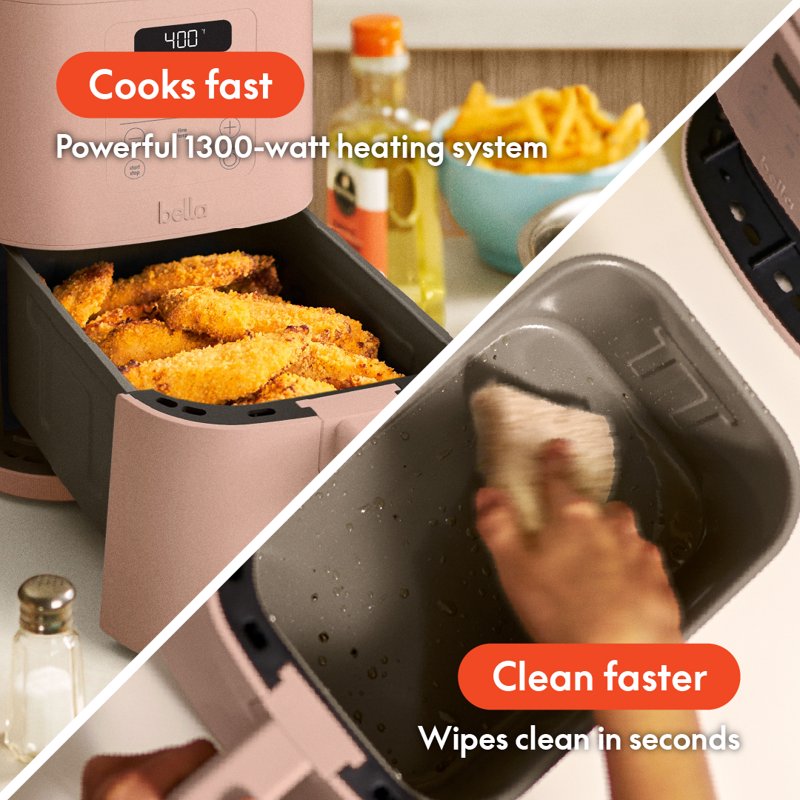 4 Qt Slim Digital Air Fryer with EverGood™ Nonstick Coating - Blossom