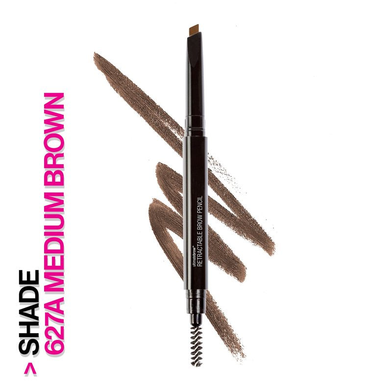 Ultimate Retractable Eyebrow Pencil with Spoolie - Medium Brown
