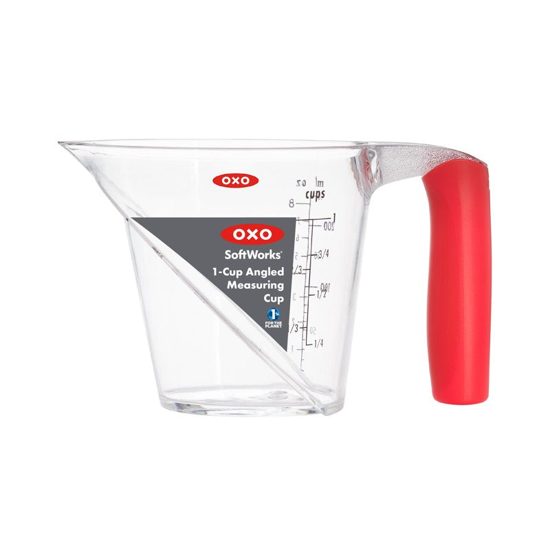 1 Cup Angled Measuring Cup - BPA-Free, Non-Slip Handle