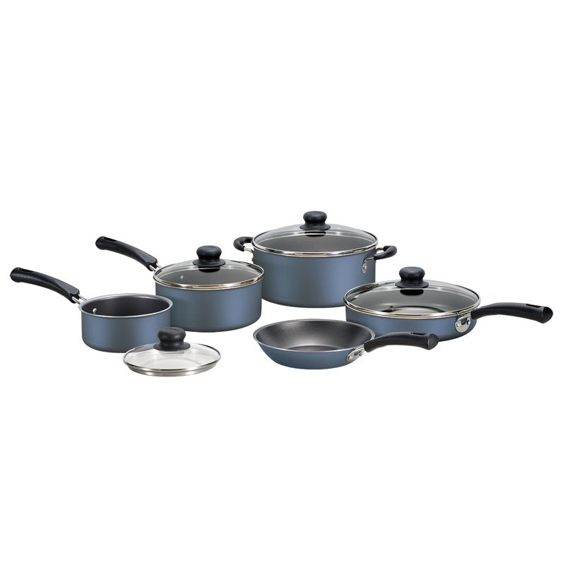 9-Piece Non-Stick Cookware Set - Blue