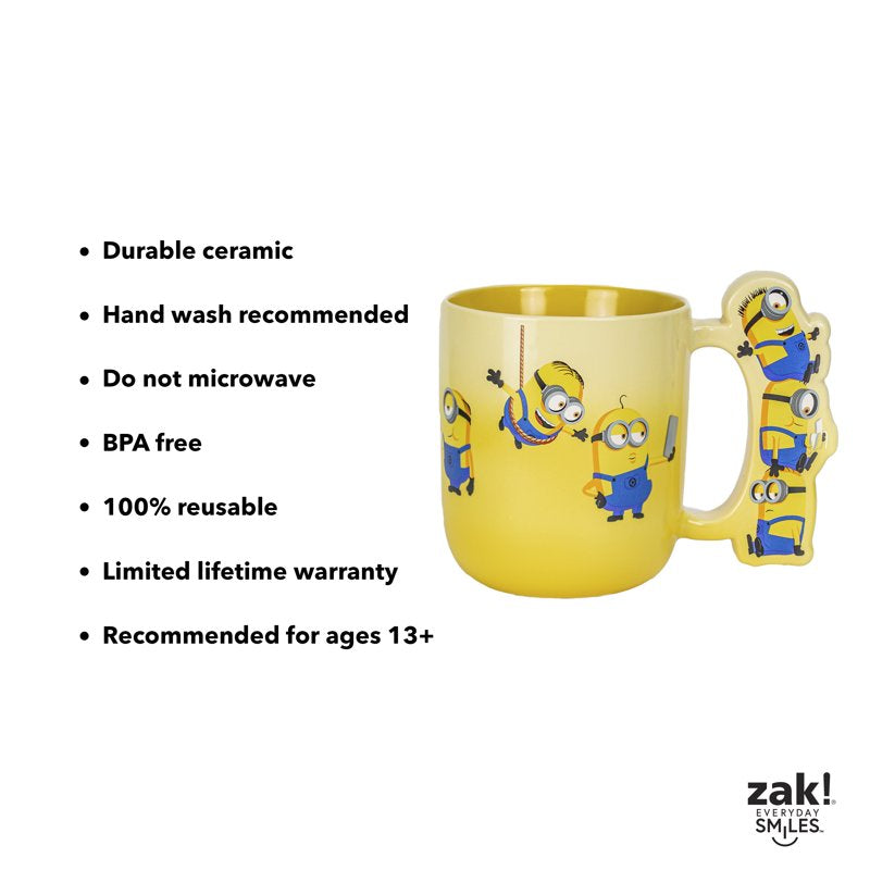 15oz Sculpted Ceramic Mug - Minions Design, 2 Pack