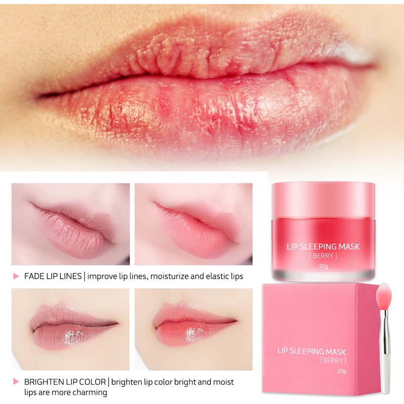 Hydrating Overnight Lip Mask - Nourishing Lip Treatment, 0.7 oz