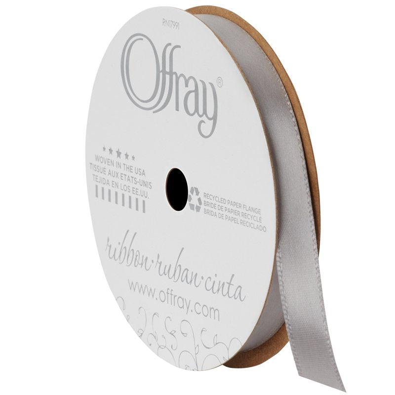 (3 Pack) Offray Satin Ribbon - Opal Gray 3/8 Inch Sewing & Craft Trim, 18 Feet Each Variation: Opal Gray, 3 Pack