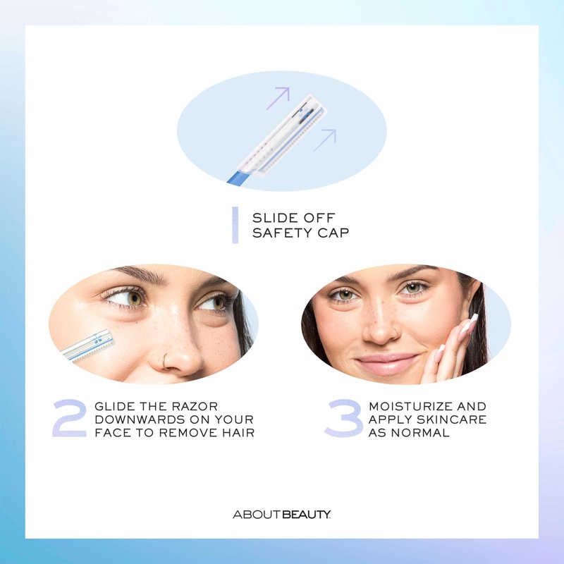 Premium Facial Razors - Exfoliating Beauty Groomers, 3 Pack