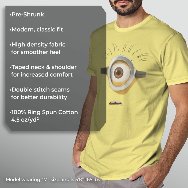 Men's Minions Despicable Me Banana Graphic T-Shirt XL - Costume Top
