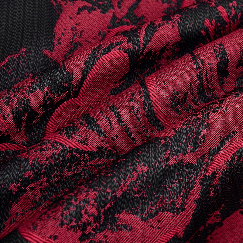 King Burgundy Floral Patchwork Comforter & Curtain Set - 7 Pieces