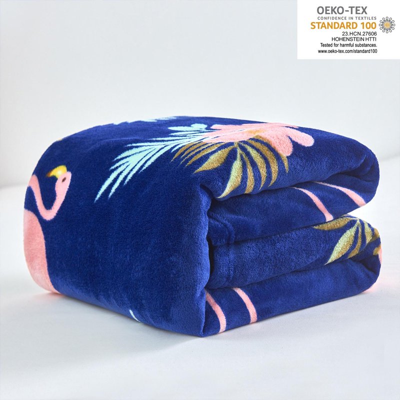 Pink Flamingo Fleece Throw Blanket 50x60 Inches Cozy Plush Nap Blanket