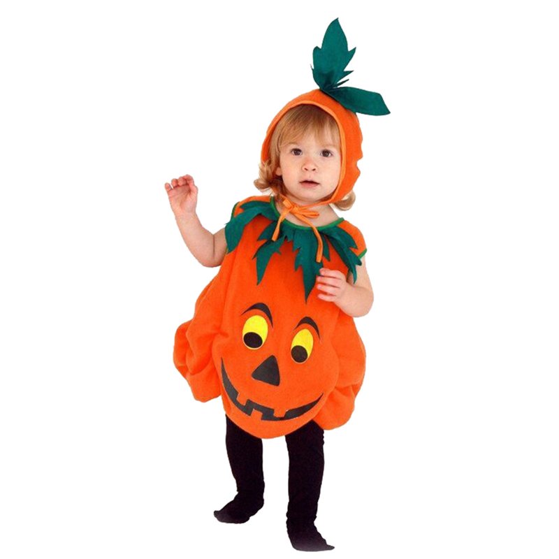 Baby Halloween Pumpkin Romper Set - Orange, 6 Months Role Play Costume