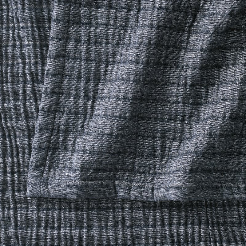 King Size Chenille Gauze Bed Blanket - Microfiber & Cotton Blend, Easy Care, Greystone