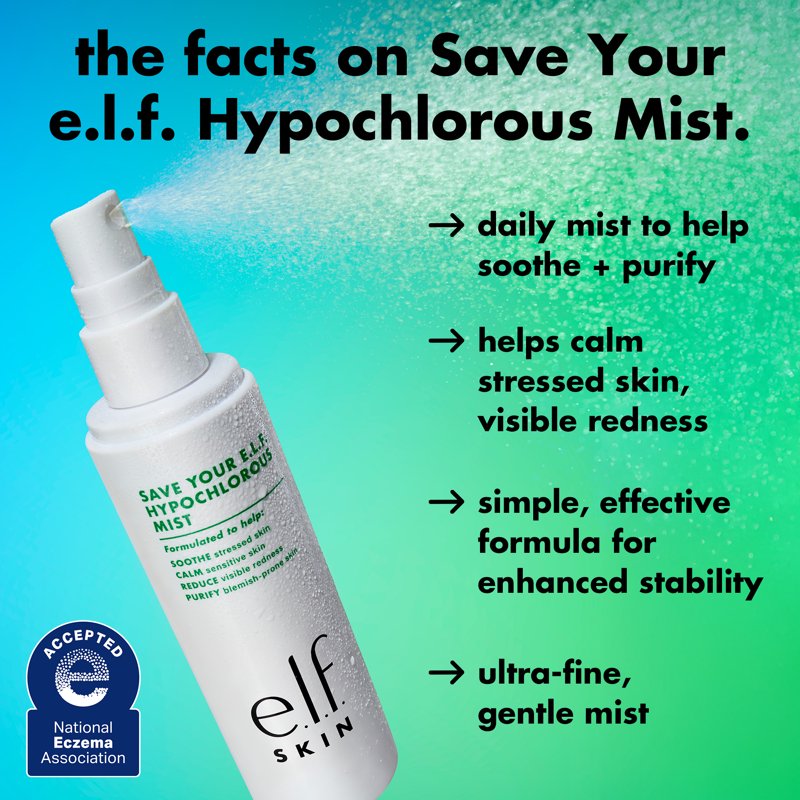 Hypochlorous Acid Facial Mist - Soothing Spray for Sensitive Skin, 3.38 fl. oz.