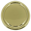 16-Inch Gold Plastic Round Serving Platter - Single