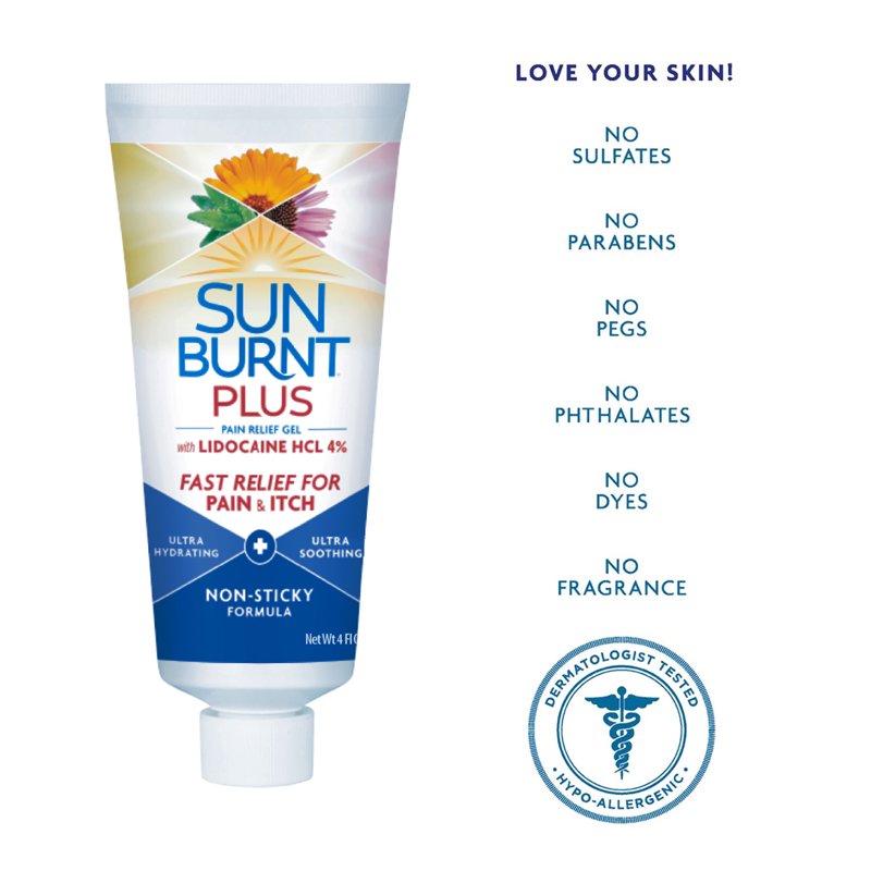 Aloe Vera Pain Relief Gel with 4% Lidocaine - 4 Fl. Oz.