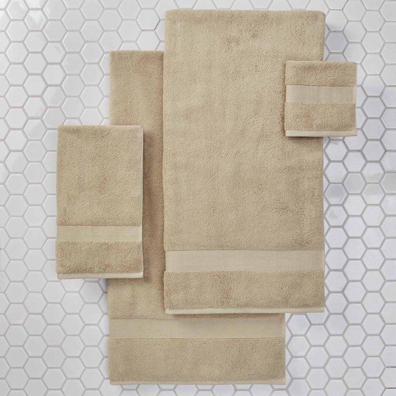 6-Piece Cotton Towel Set - Soft & Absorbent Bath Towels in Almond Biscuit - Better Homes & Gardens