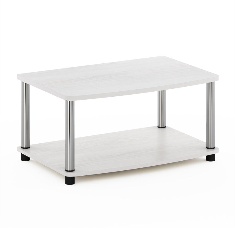 2-Tier Elevated TV Stand - No Tools Assembly, Open Display, Durable