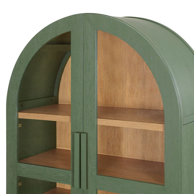 Better Homes & Gardens Juliet Arch Accent Cabinet - Deep Green Finish with 5 Shelves