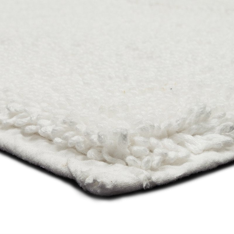 Cotton Bath Mat Non-Slip Washable 2'3" x 3'9" - White, Plush Cotton