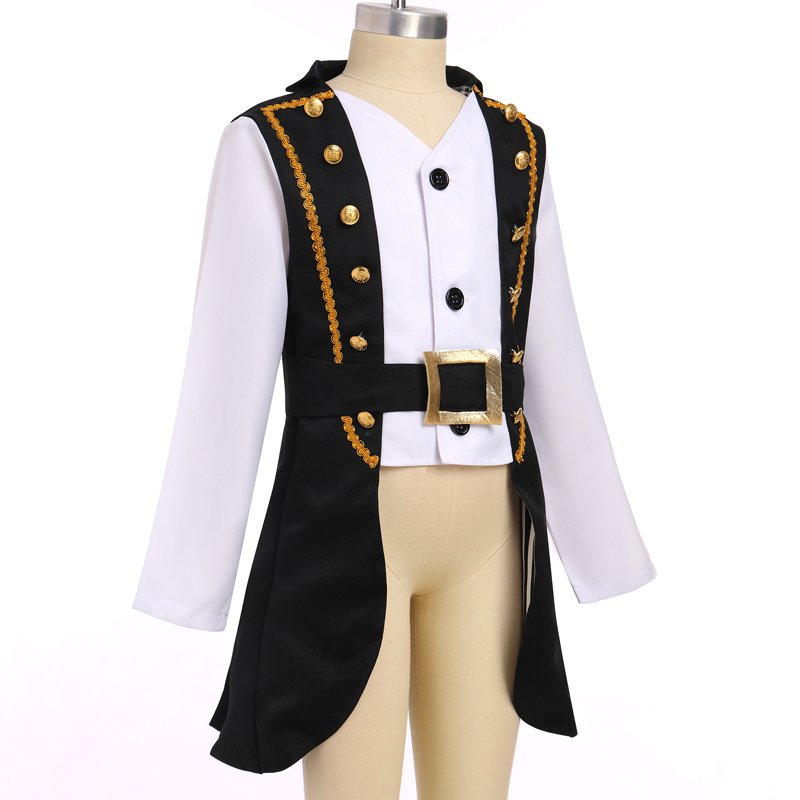 Kids Boy Halloween Prince Charming Costume - Black, 7-8 Years
