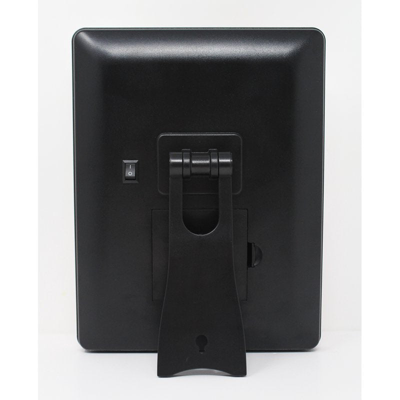 LED Travel Makeup Mirror with Dimmable Lights, Kickstand and Storage Bag