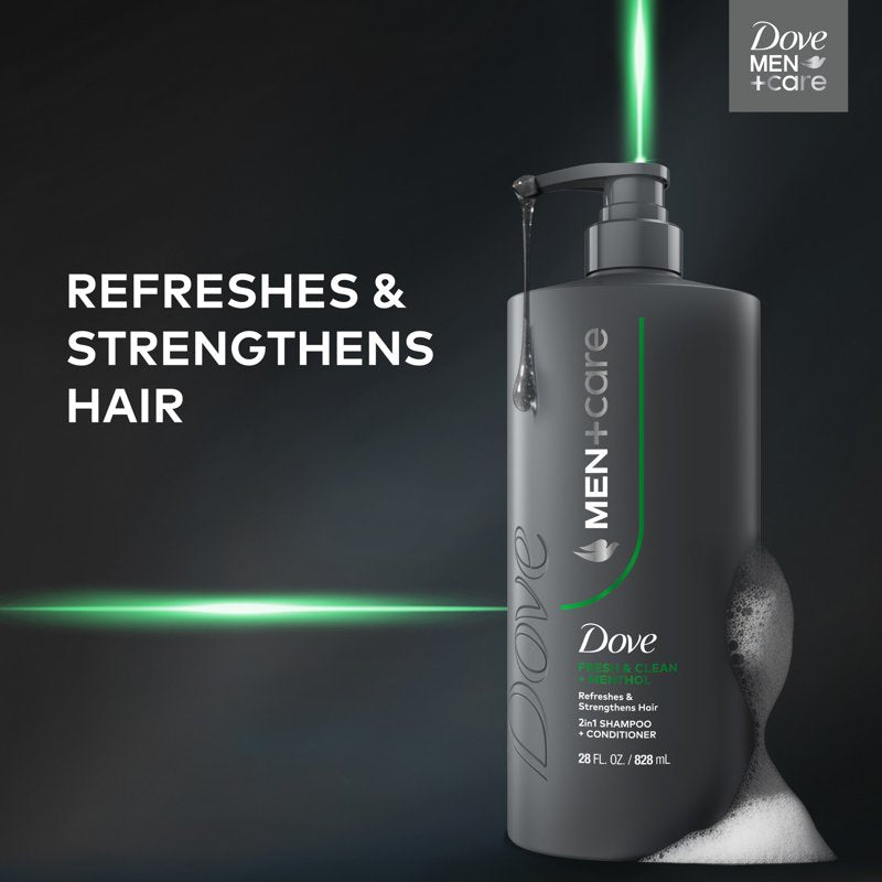 2-in-1 Men's Shampoo and Conditioner, Strengthening & Refreshing, 28 fl oz