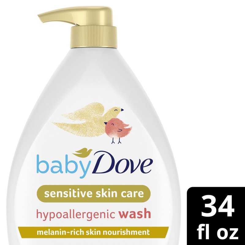Baby Dove Sensitive Skin Body Wash - Melanin Rich Nourishment, 34 oz