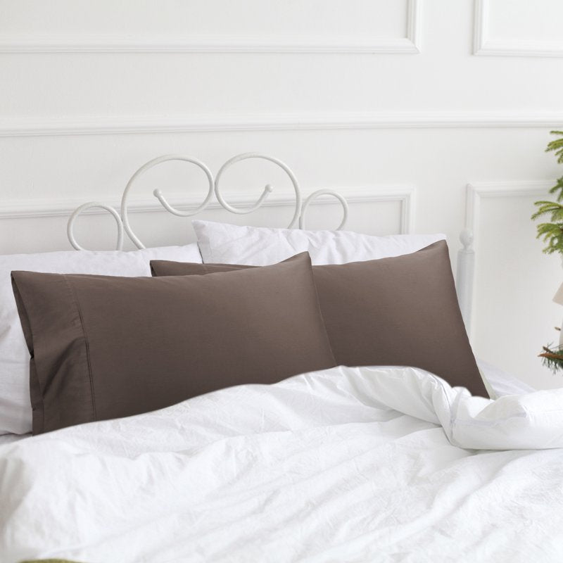 Cotton Pillowcase Set of 2 - Envelope Closure, Standard Size, Beaver Variation