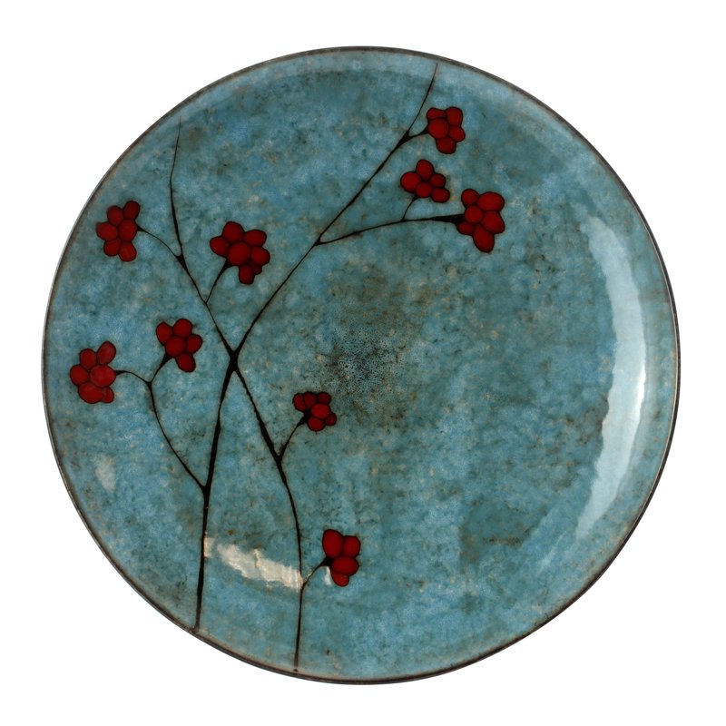 16 Piece Floral Accents Stoneware Dinnerware Set - Blue