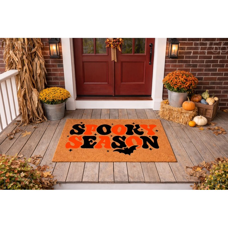 24 x 36 Spooky Season Halloween Doormat - Funny Welcome Fall Decor