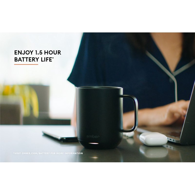 Smart Temperature Control Mug 2 - 14 oz, Black - App Controlled