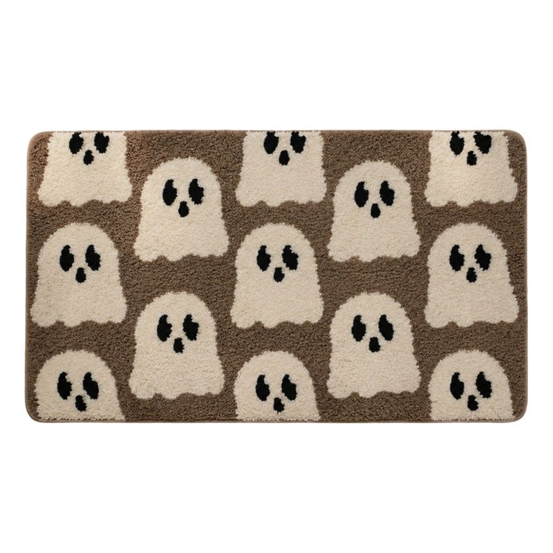 WWC Halloween Ghost Door Mat - 32x20 Inch Non-Slip Fall Entryway Rug - Variation Ghost-L