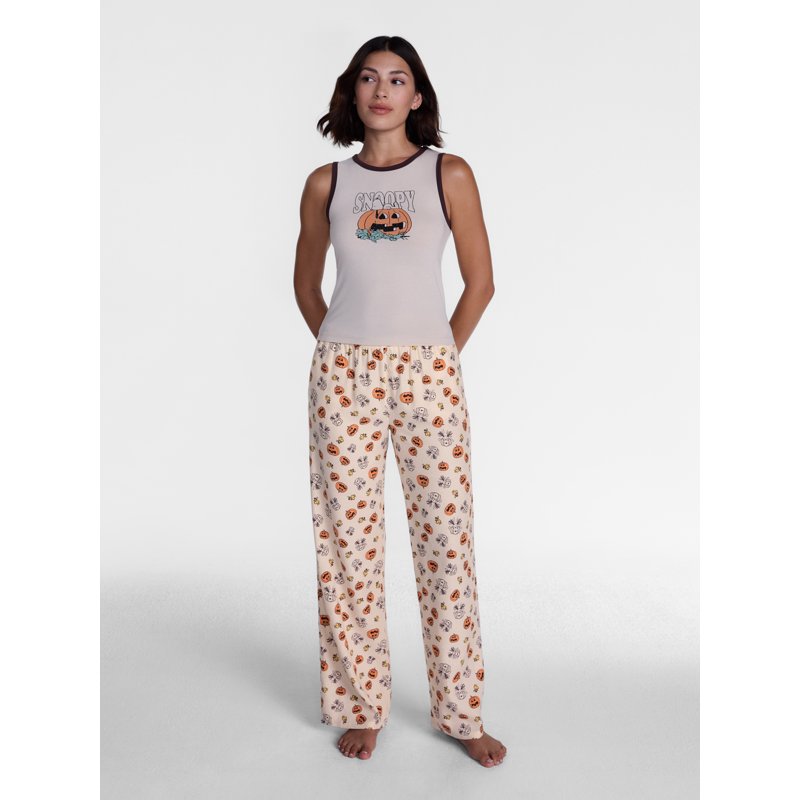 Peanuts Women's Pumpkin Sleep Pants Sheer Bliss M - Cozy Lounge Wear