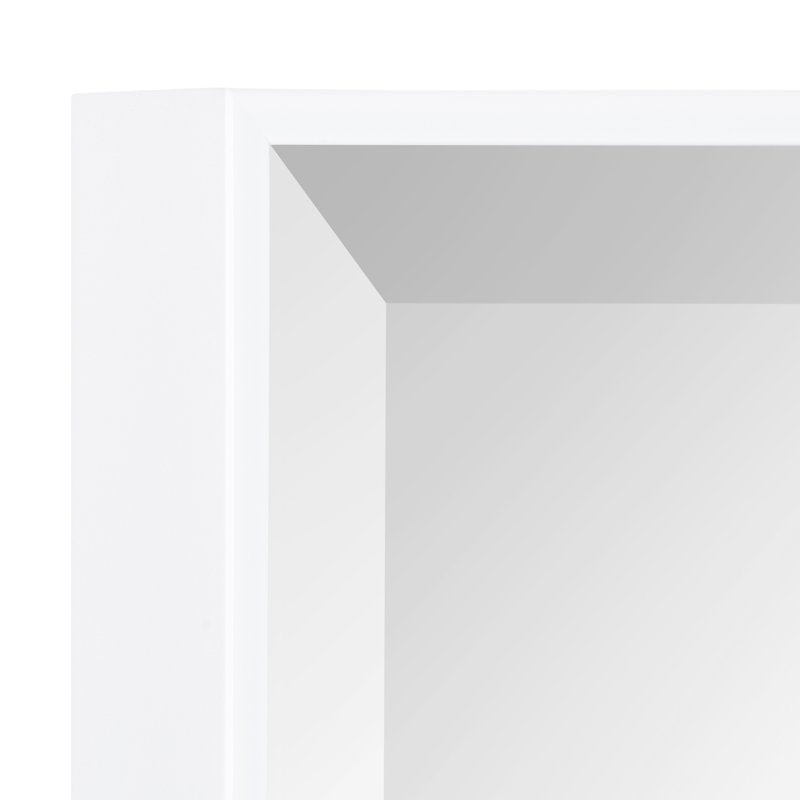 24.75 x 36.75 Inch Modern Rectangle Wall Mirror - White Frame, Kate and Laurel