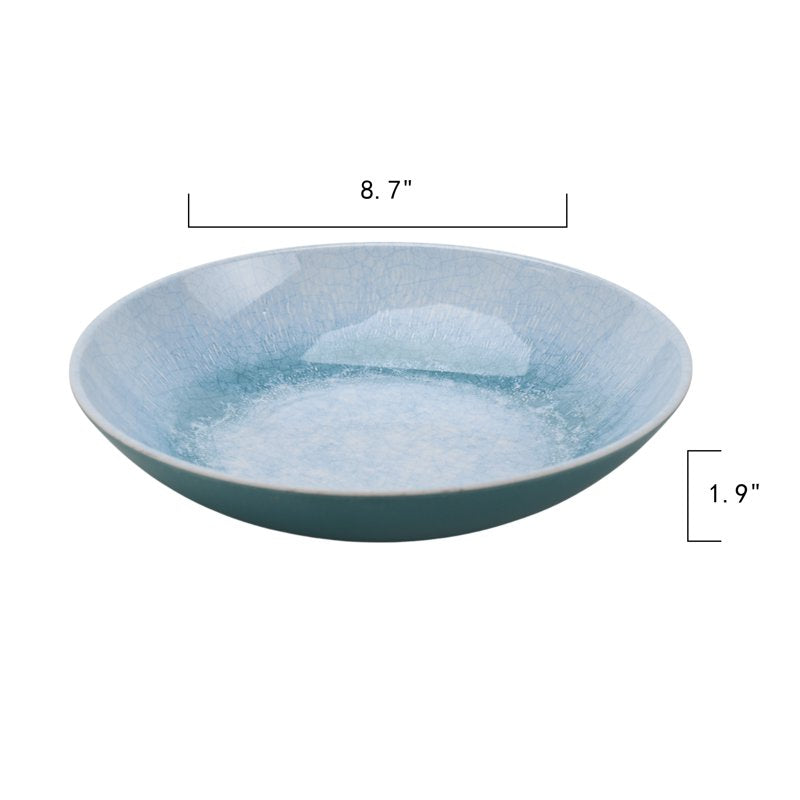 Reactive Blue 36 oz Bamboo Melamine Dinner Bowl - 8.7"