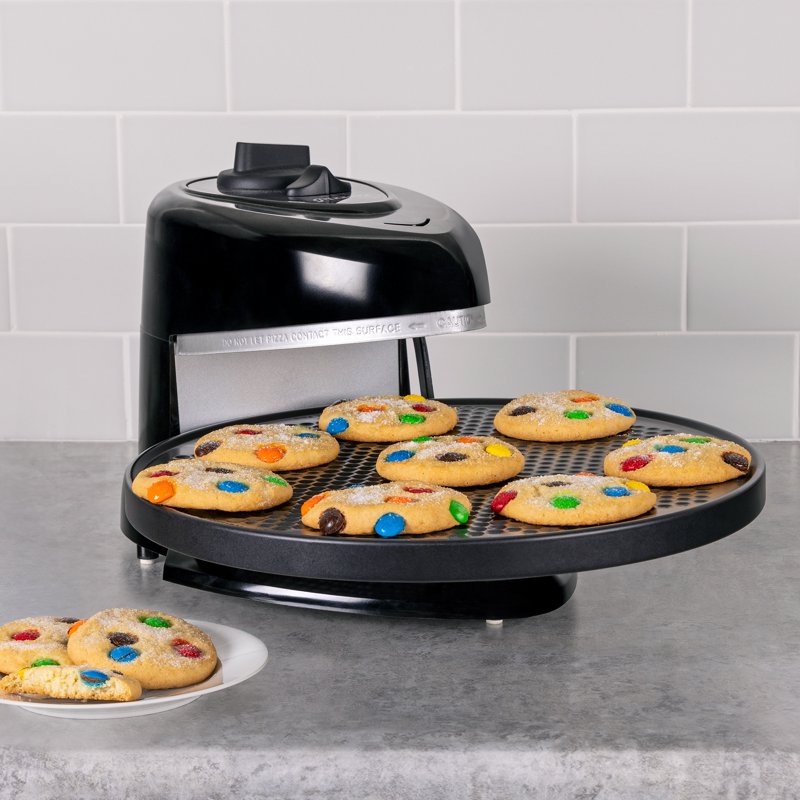 Rotating Pizza Oven with Nonstick Pan - Presto Pizzazz Plus Black