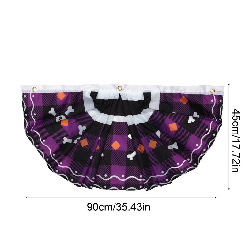 Halloween Flag Banner Outdoor Yard Fence Wall Hanging Decor - Variation C